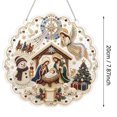 thumbnail image 2 of 2D Flat Acrylic Christmas Hanging Sign 7.87in, Merry Xmas Ornament for Wall Door and Holiday Tree Indoor Mantel Home Decor., 2 of 7