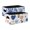 Blue And White Porcelain Pattern Pattern Of Heart, variant on 2 Pack Living Room Bed Room Felt Storage Baskets Boxes Foldable Organizer With Handles Floral flowers Ladybugs