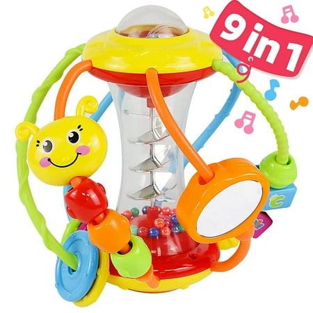 Baby Toys 6 to 12 Months Baby Rattle Activity Ball Rattle Grip and Spin Rattle Crawling Educational Toys Suitable for Baby Girl Boy Newborn Birthday Christmas Gift