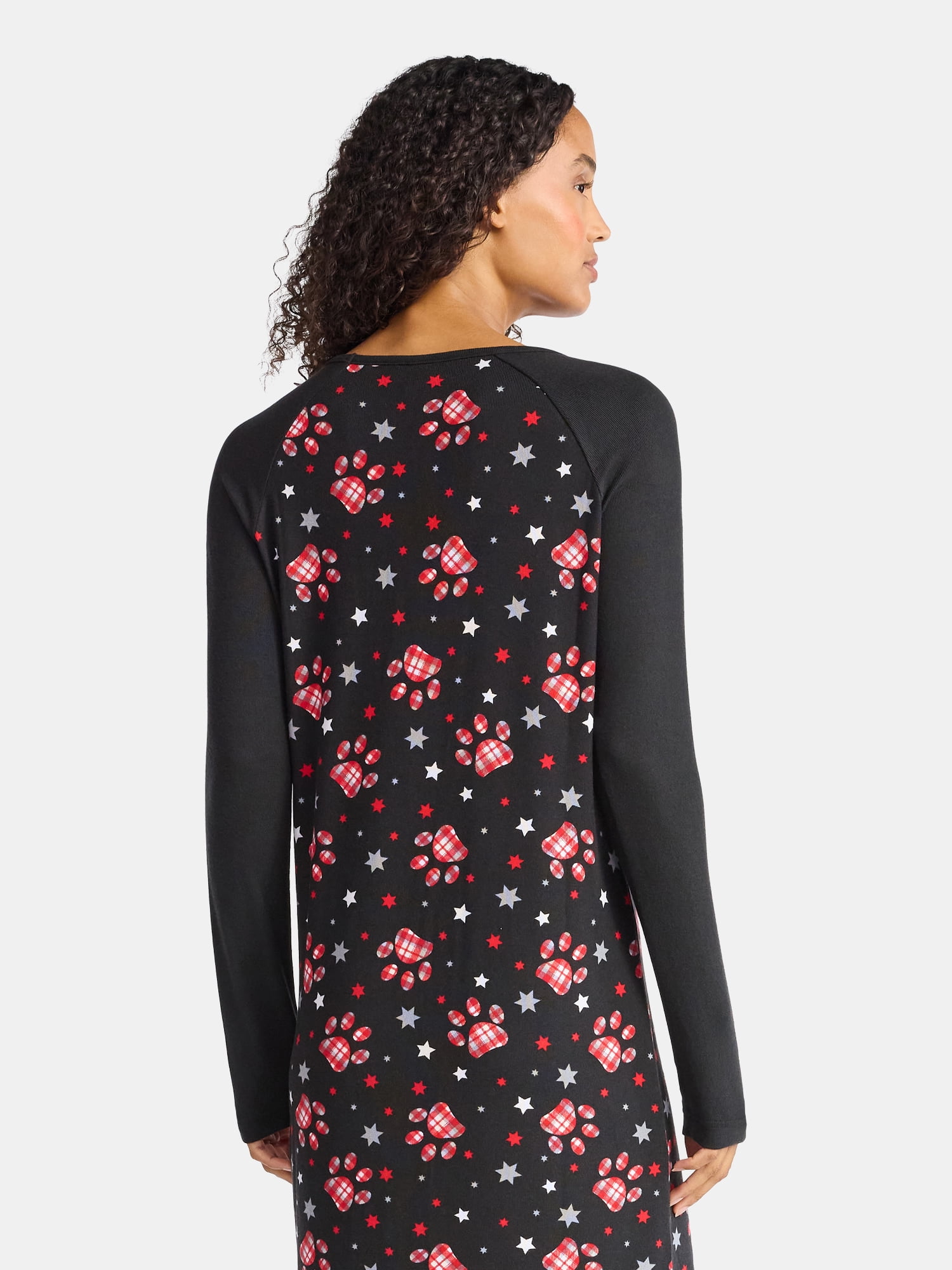 Lissome Women’s and Women’s Plus Ultra Soft Holiday Long Sleeve Printed Sleepshirt, 2-pack, Sizes S-4X