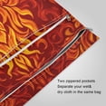 thumbnail image 3 of 2 Pack Wet Dry Bags,Ornate Flame Damask Print Waterproof Reusable Dual Zipper Bags for Swimwear, Gym Clothes, Toiletries, Baby Diapers, 3 of 8