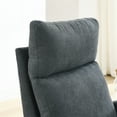 thumbnail image 7 of Fabric Rocking Chair Nursery Chair,Modern Upholstered High Back Glider Rocking Armchair,Comfy Rocker with Padded Seat and Wood Base,Two Side Pocket Accent Chair for Living Room Office,DARK GREY, 7 of 7