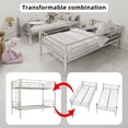 thumbnail image 6 of Alvantor Metal Bunk Bed Twin over Twin for Kids, Convertible 2 Beds, Heavy Duty Bed Frame with Under-Bed Storage for Bedroom Silver, 6 of 7