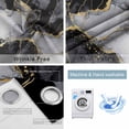 thumbnail image 4 of Black Grey Marble Blackout Curtains for Bedroom/Living Room, Thermal Insulated Kitchen Curtains, Modern Gradient Abstract Aesthetic Grommet Darkening Window Treatment Drapes 42"x84"x2, 4 of 8