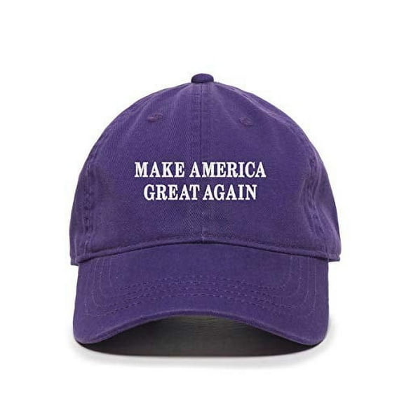 Tech Design MAGA Make America Great Again Baseball Cap Embroidered Cotton Adjustable Dad Hat Purple
