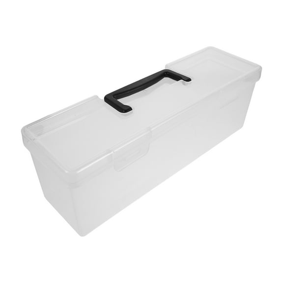 LOLIPPYY Transparent Plastic Storage Container with Lid and Handle, Versatile Organizer for Crafts, Tools, Office, and Home Use