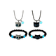 thumbnail image 1 of 4 Pzs De Gato Luminoso Pareja Conjunto De Joyas Regalo Xtellar negro, 1 of 4