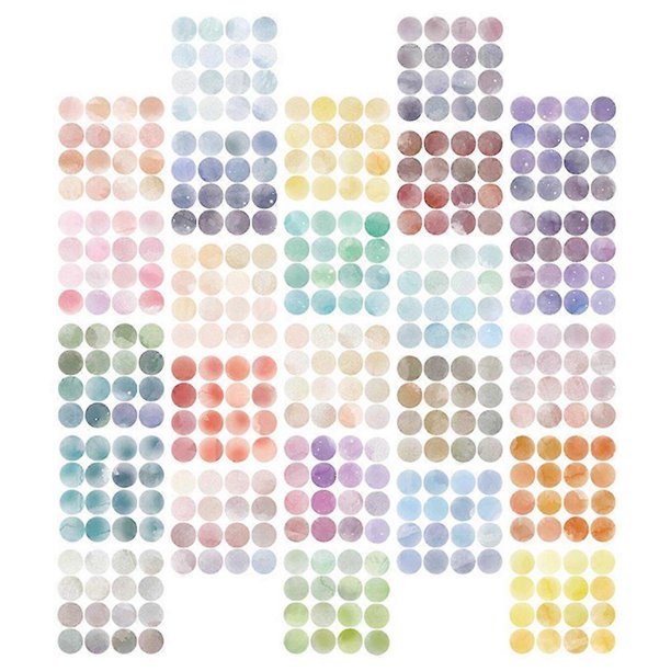 Round Colored Dot Stickers 25 Sheets Self-Adhesive Circle Labels Ideal For Kindergarten Use In Baking Cake Packaging