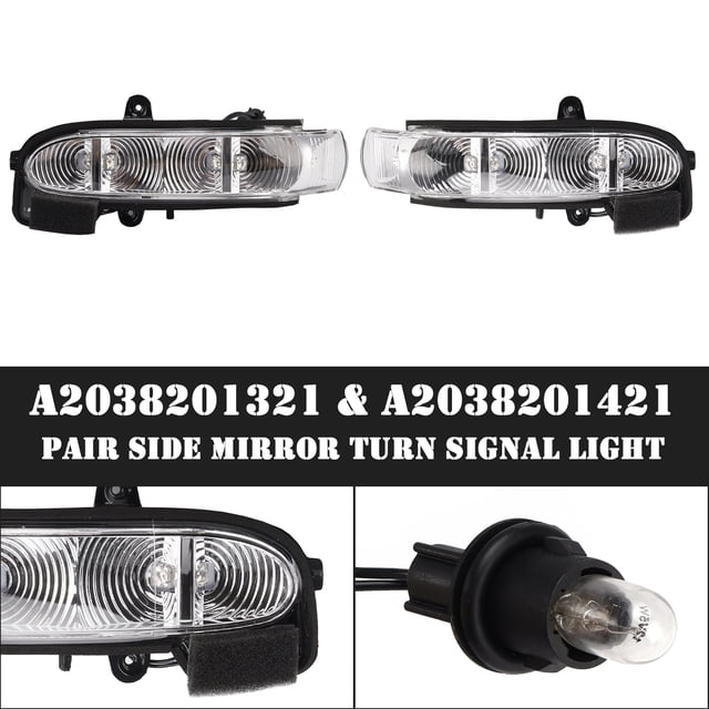 Pair Side Mirror Turn Signal Light for Mercedes-Benz W211 S211 W463
