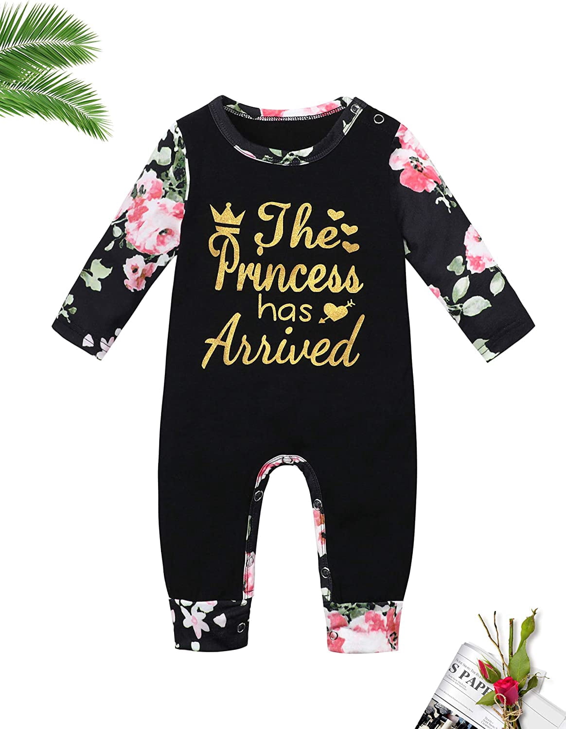 Newborn Baby Girl Clothes Romper Onesie Cotton Newborn Outfit for Girls Cute Infant Girl Jumpsuits Clothes 3-6 Months