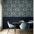 thumbnail image 6 of NextWall  Bird Ogee Peel and Stick Wallpaper 20.5 in. W x 18 ft. L - Navy & Fern Green, 6 of 8