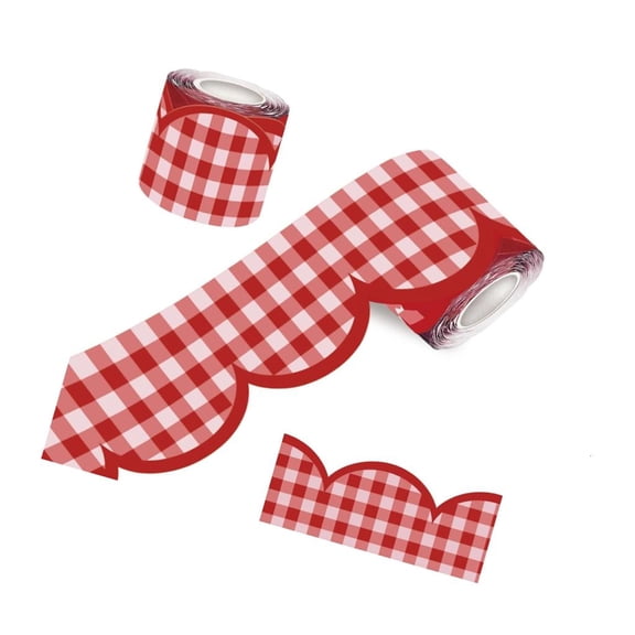 Creative Paper Border Stickers, Vintage Gingham Check Roll, Trim-to-Fit Decoration for Scrapbooks, Journals and Cards Ma by LUVNIMB