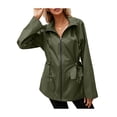 thumbnail image 3 of Seyurigaoka Women Jacket Solid Color Hooded Long Sleeve Slim-Waist Sports Coat, 3 of 8