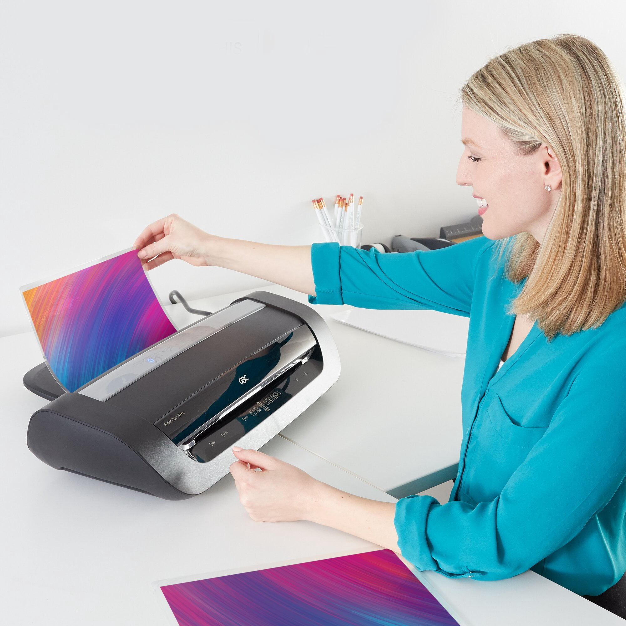 GBC Fusion 6000L 12" Laminator, 1 Min Warm-Up, 3-10 Mil, Includes 50 EZUse Laminating Pouches