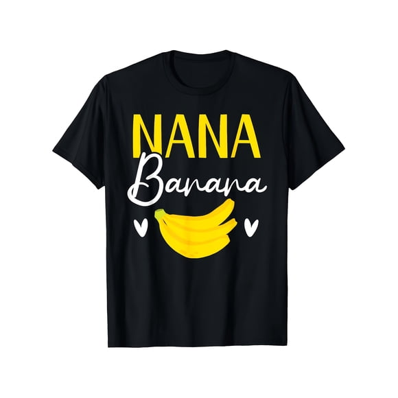 T-shirt à Thème Nana et Banane avec Motif de Banane, une Manche Courte Spéciale pour Grands-Mères