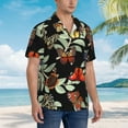 thumbnail image 5 of Kll Men'S Hawaiian Shirt Short Sleeve Button Down Beach Shirts-Multicolored Butterflies, 5 of 8