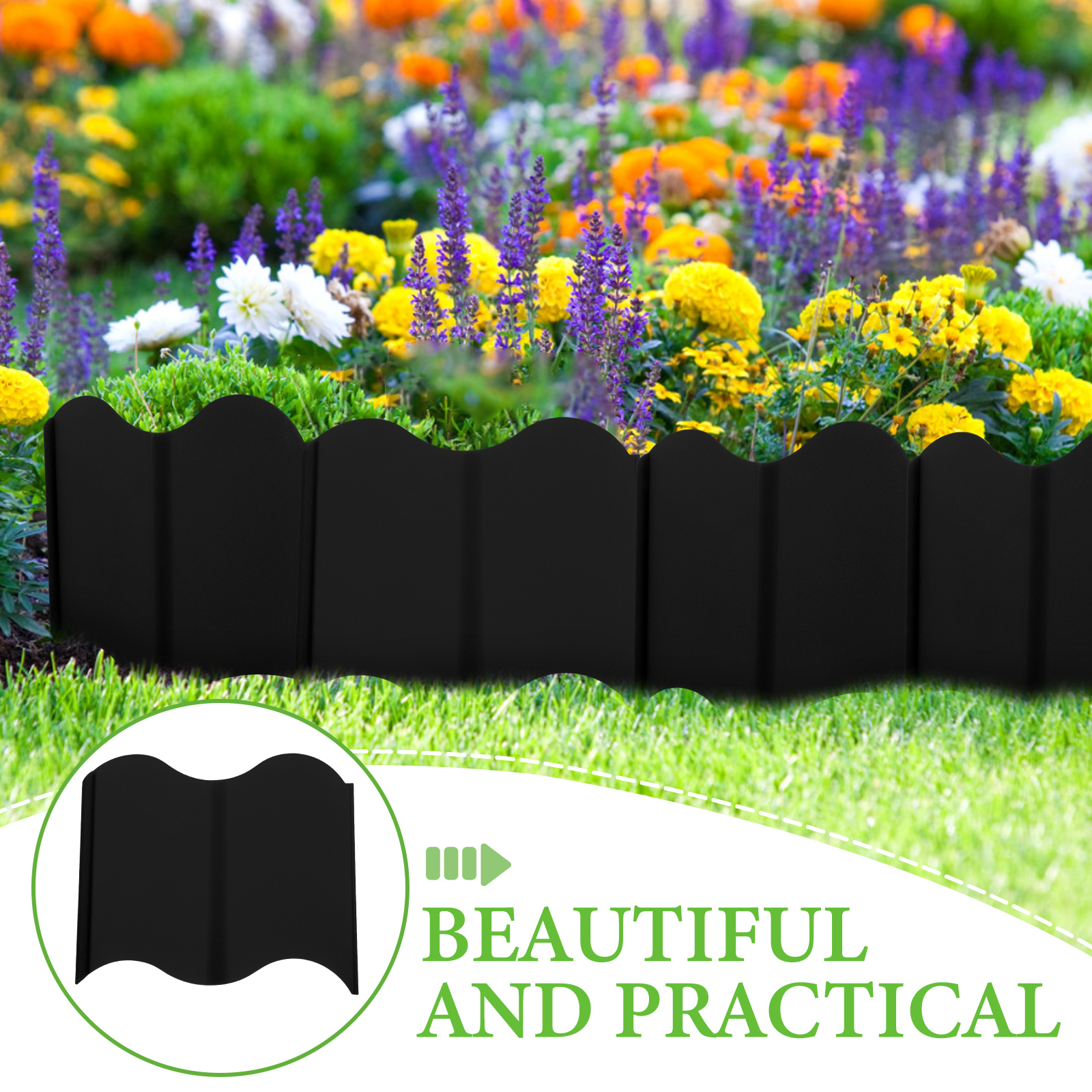 20pcs Landscaping Edging Border Garden Edging Fence For Flower Bed Decorative Garden Fencing Lawn Edging And Landscape Border Garden Border