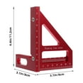 thumbnail image 2 of MLINS Multi Angle Ruler Triangle Scriber Square Carpenter Ruler 45/90 Degree Protractor, 2 of 8