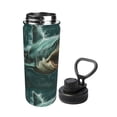 thumbnail image 2 of Cauagu Abstract Geometric Shark Print 18oz Vacuum Insulated Stainless Steel Water Bottle,Coffee Travel Mug Spill Proof with Lid,Thermos Cup for Keep Hot/Ice Water Drinks, 2 of 7