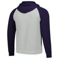 thumbnail image 3 of Men's Antigua Heather Gray/Purple Minnesota Vikings Urgent Pullover Hoodie, 3 of 4
