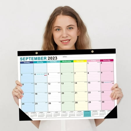

2023-2024 Wall Calendar - 18 Months Calendar from Jul. 2023 - Dec. 2024 17 x 12 Daily Block with Julian Dates Twin-Wire Binding Perfect for Organizing at Home School & Office