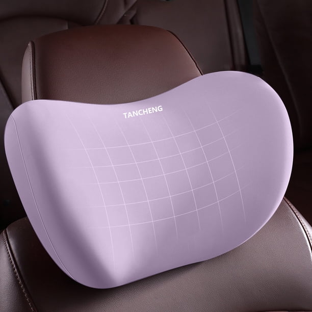 Almohada cervical de espuma viscoelástica para reposacabezas de coche | Almohada de viaje ergonómica y supersuave con funda extraíble y transpirable | Sujeta el cuello y la espalda de conductores y