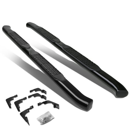 For 15-18 Chevy Colorado/GMC Canyon Extended Cab Carbon Steel 4" Curved Side Step Nerf Bar Running Board Left+Right 16 17