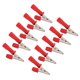 thumbnail image 2 of 10 pinzas de cocodrilo aisladas de 5 mm con aberturas de cobre puro, clip de prueba con conector de 4 mm para pruebas experimentales, color rojo, 2 of 14