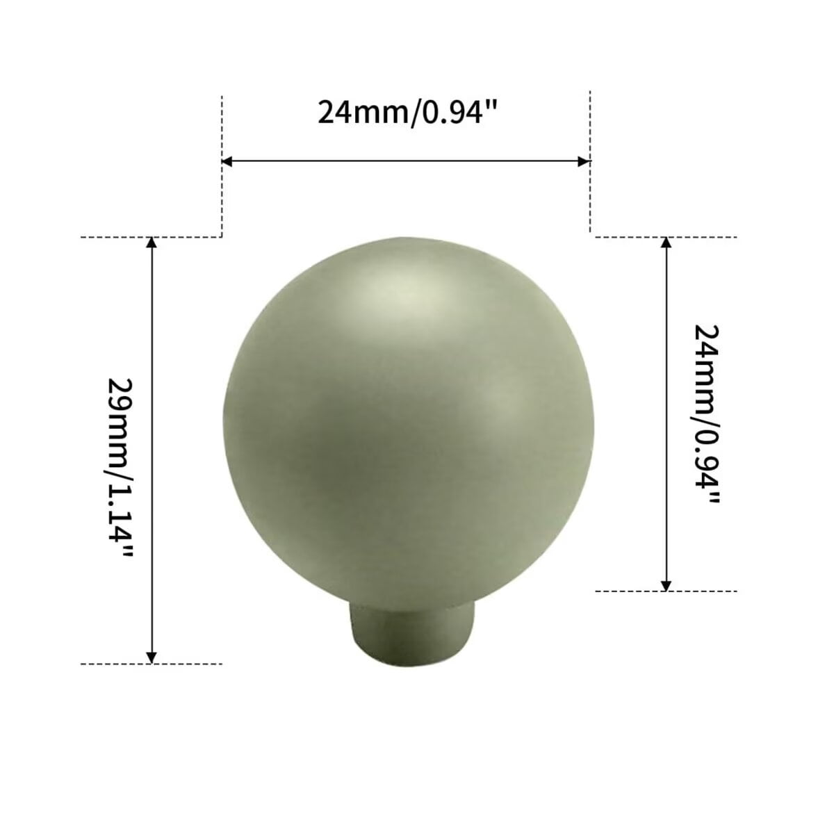 HDJNal 10 Pack Light Green Drawer Pulls Kitchen Cabinet Knobs Solid Ball Shape Dresser Drawer Knobs Dresser Knobs Drawer Knobs Simple Cabinet Hardware for Cupboard Drawer Pulls