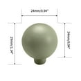 thumbnail image 2 of HDJNal Minimalist Style Solid Ball Shape Zinc Alloy Cabinet Pulls/Handles/Knobs, Strong and Durable for Drawer and Wardrobe (2 Pcs , Light Green Knob-Single Hole), 2 of 7