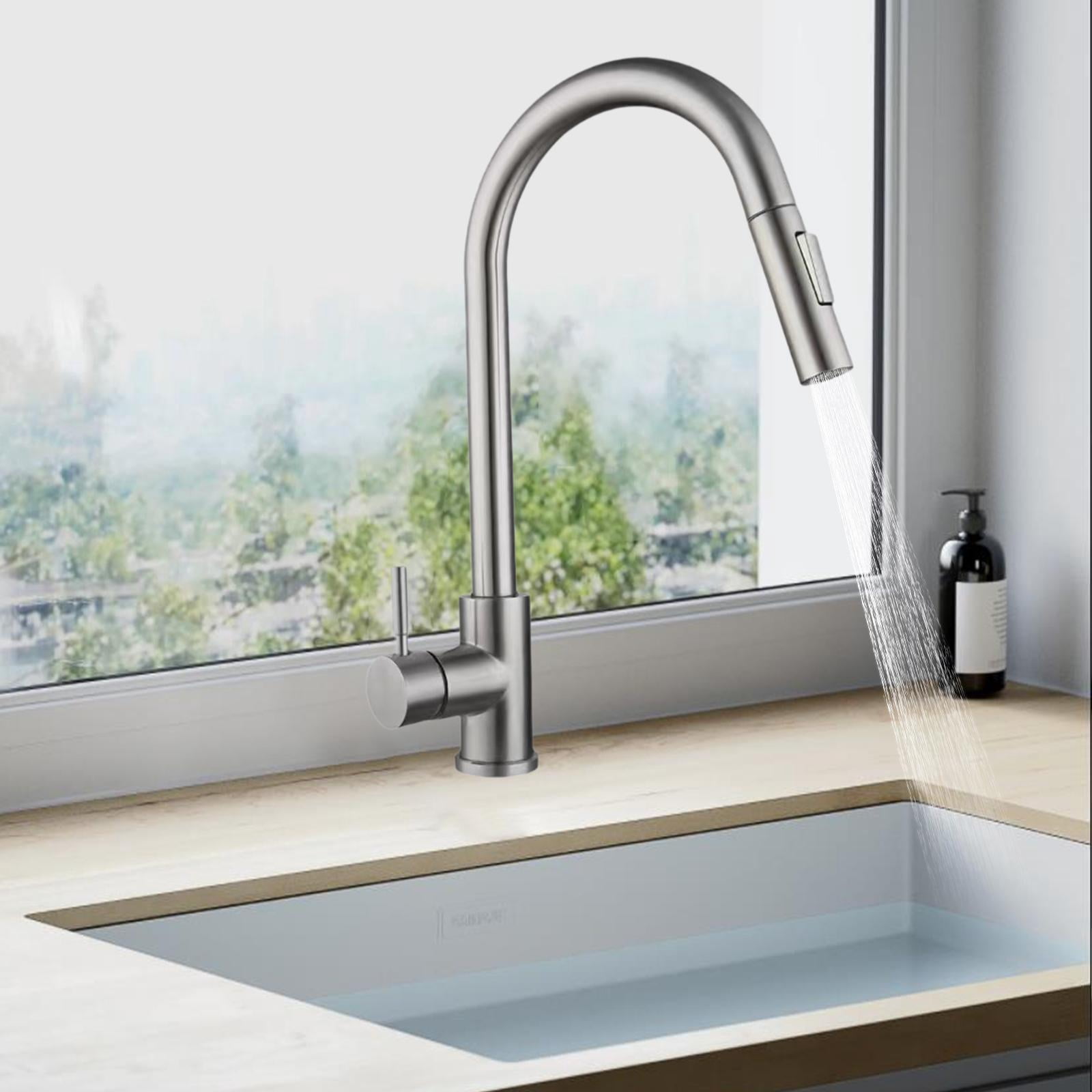 WLPZXP Pull Out Kitchen Sink Faucet Waterfall Kitchen Mixer Faucet Utility Sink Faucet