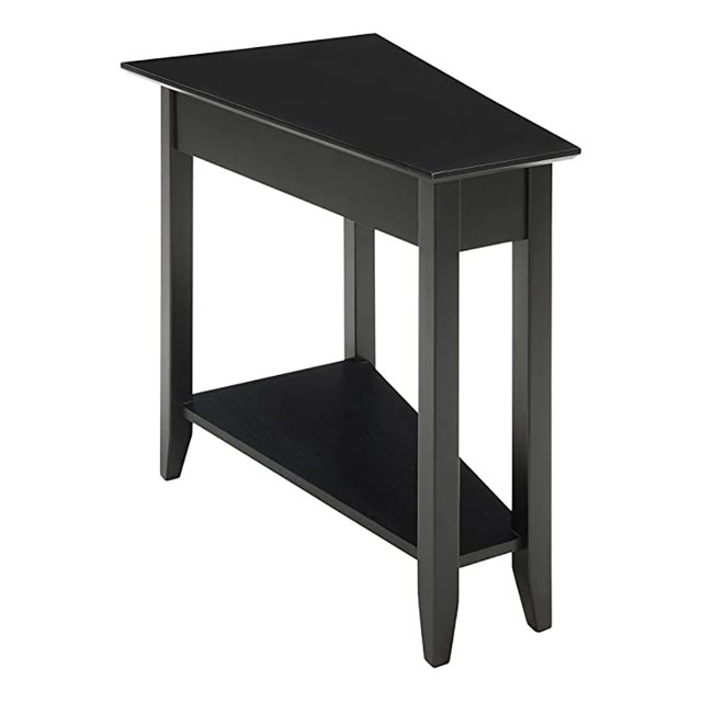 Convenience Concepts American Heritage Table d'Appoint en Coin en Forme de V, Noir (Bois)