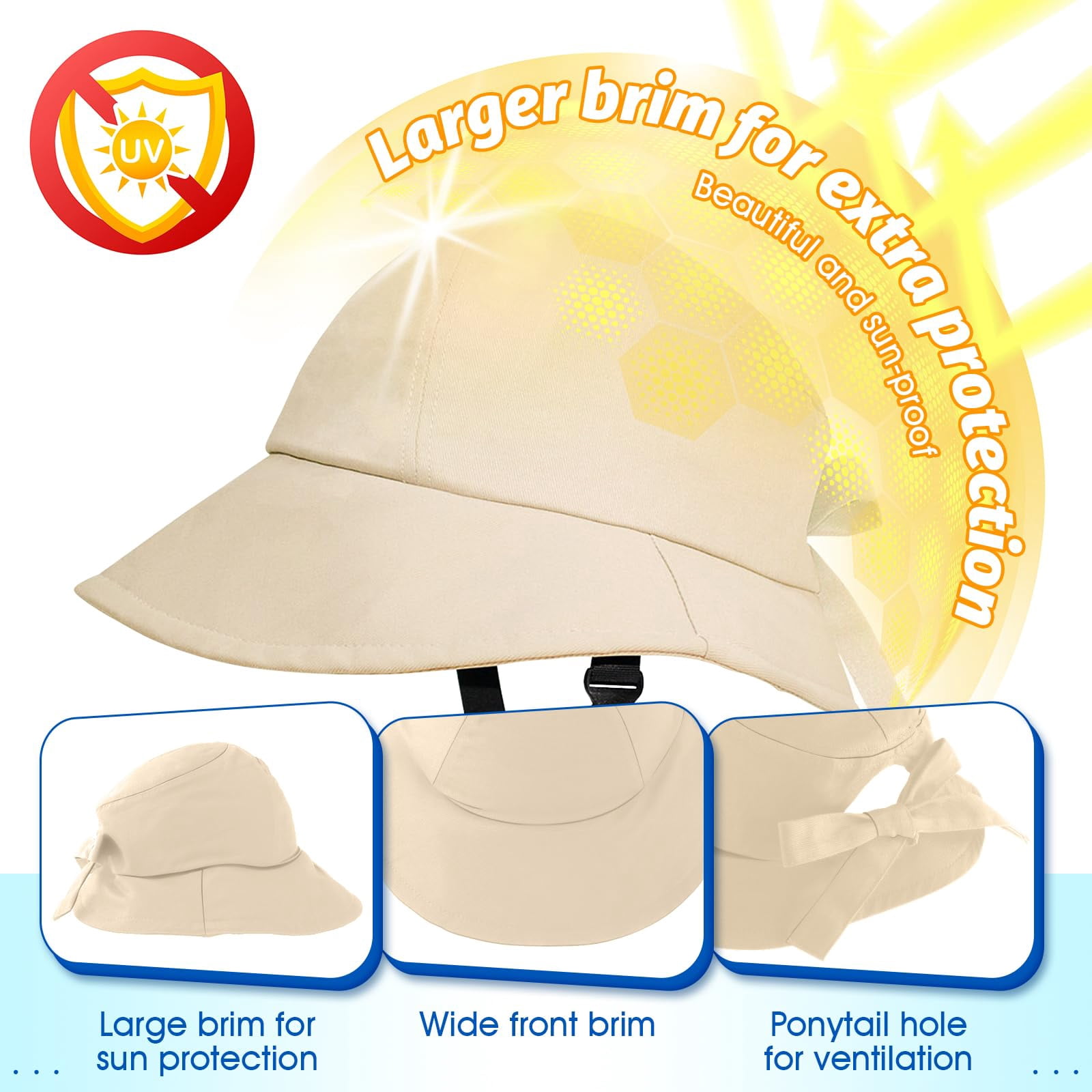 Hfnggwee Hat-Shaped Bicycle Helmet - Safety Certified Sun Hat Bike Helmet 58-60cm for Women & Men - Unisex Stylish Cycling Helmet for School & Commuting CJA513-192