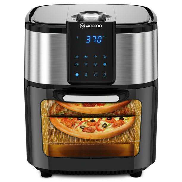 MOOSOO Air Fryer 12.7 QT Large Capacity 8 in 1 Air Fryer Oven with LED