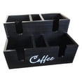 thumbnail image 2 of Organizador de estación de café, soporte para herramientas de barra, organizador de tazas y condimentos para espacios pequeños Negro, 2 of 9