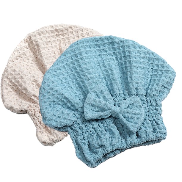 Gorros para secar el cabello, toallas de microfibra para secar el cabello, gorro de baño con lazo elástico, absorbente súper suave
