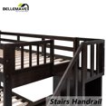 thumbnail image 5 of BELLEMAVE Twin Over Full Bunk Bed, Bunk Bed with 4-Step Stairs, Full-Length Guardrail, Footboard and Headboard, Convertible into 2 Beds, Storage Bunk Bed(Espresso), 5 of 13