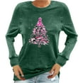 thumbnail image 1 of Staron Women's Long Sleeve Shirts Christmas Tree Graphic Tunic Tops Crewneck Shirt Dressy Casual Tunic Tops to Wear with Leggings Trendy Fall Fashion T-Shirts Gifts for Women Under 25, 1 of 4