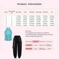 thumbnail image 5 of Alvivi Kids Girls 2-Piece Hip Hop Dance Outfits Sleeveless Sequins Halter Tops with Chain Sweatpants Light Blue 16, 5 of 5