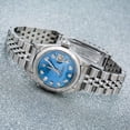 thumbnail image 2 of Pre-Owned Rolex Datejust 26MM 6916 Blue Mother of Pearl Diamond Dial Smooth Bezel Stainless Steel Jubilee Bracelet, 2 of 8
