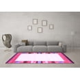 thumbnail image 3 of Ahgly Company Indoor Rectangle Solid Purple Modern Area Rugs, 4' x 6', 3 of 4