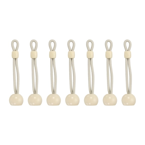 Uxcell 8 Pcs Ball Bungee Cords, 3 Inch Universal Roller Shade Tie Downs Replacement Parts Weather Resistance for Indoor/Outdoor Sunshade, Exterior Blinds, Sun Shades, Beige