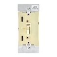 thumbnail image 1 of Leviton 3775335 2.5 amp 600W-120VAC Incandescent Toggle Dimmer Switch  Ivory, 1 of 2