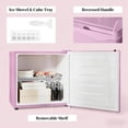 thumbnail image 4 of 1.1 Cu.Ft Small Upright Freezer, Compact Corner Freezer with 5-Level Adjustable Thermostat, Reversible Door & Removable Shelf, Mini Freezer for Apartment Dorm Office, Silver, 4 of 9