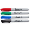 thumbnail image 2 of Sharpie Permanent Markers, Fine Point, Assorted Colors, 4 Count, 2 of 6