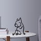 thumbnail image 4 of Escultura artística, estatua, diseño simple, abstracta, perro, figura geométrica, decoración animal. El 142x106cm, 4 of 8