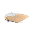 thumbnail image 5 of BLISSFUL STEP Women's Glitter Pointed Toe Stiletto Heel Cutout Ankle Boots Silver 10, 5 of 8