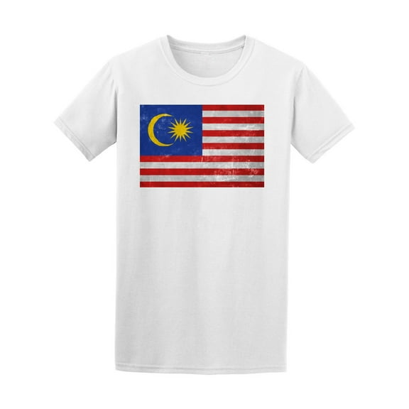 Old Grunge Malaysia Flag Tee Men's -Image by Shutterstock