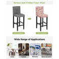 thumbnail image 3 of Red Spring Floral Bar Stool Covers Set of 6, Summer Botanical Farmhouse Stretch Washable Bar Chair Covers with Backs, Removable Pub Counter Height Chair Cover for Kitchen Dining Room Cafe, 3 of 7