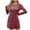 Purple, variant on fatyb Women's Long Sleeve Crewneck Knitted Mini Dress Fall Winter Casual Sweater A-Line Dresses with Pockets